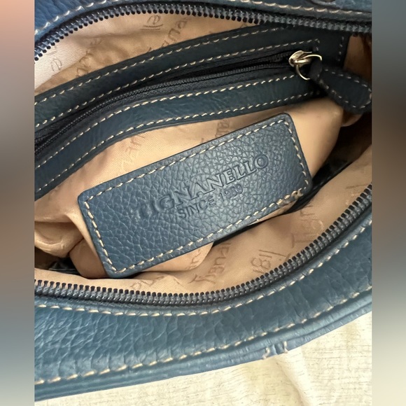 Tignanello Leather NYPD Blue crossbody Purse bag - Picture 5 of 5